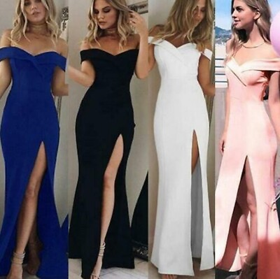 #ad #ad Elegant Women#x27;s Split Long Evening Cocktail Dress Party Ball Gown Formal Wedding $23.78