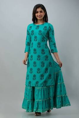 #ad Beautiful Women#x27;s Indian Kurta Skirt Set Bollywood Wedding Wear Kurti Set Dress $26.39