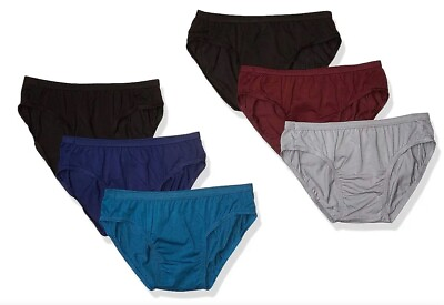 #ad Men#x27;s HANES 3 OR 6 Bikini Briefs Solid No Fly Premium Cotton Underwear $47.99