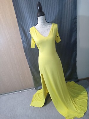#ad A Long Yellow Evening Dress. $95.00