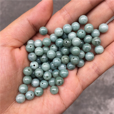 #ad Bulk 100pcs Natural Grade A Jade Jadeite Green Round Beads DIY Size 4mm 13mm $115.91