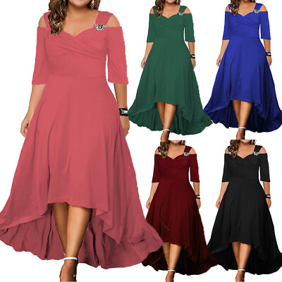 Plus Size Women Party Maxi Dress Ladies Cocktail Evening Party Swing Ball Gown $25.70