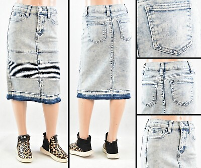 #ad New Little Girls Denim Skirt size 4 6 basic 5 pockets style #RK 78035 sand blast $19.99