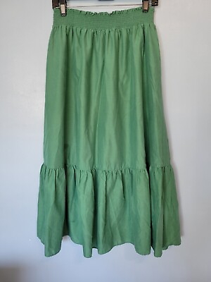 #ad Ann Taylor Tiered Pull on Skit Large Green $17.20