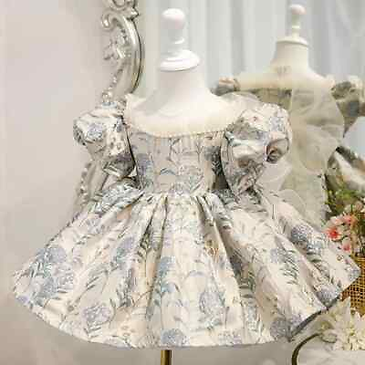 #ad #ad Baby Princess Ball Gown Birthday Baptism Party Clothes Girls Short Sleeve Dress $53.69