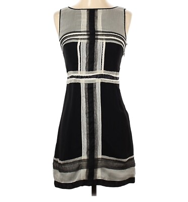 #ad Max studio Black Gray Sleeveless Knee Length Cocktail Dress Size XS $17.80