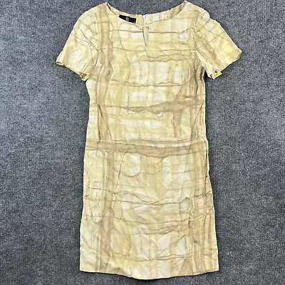 Carole Little Dresses Womens 4 Yellow Rayon Knee Length Shift Dress Boho 90s $39.99