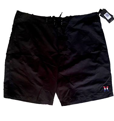 #ad NWT HURLEY One amp; Only 21quot; Gradient Swim Boardshorts Men#x27;s Size 40 Solid Black $24.99