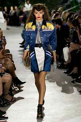 LOUIS VUITTON rst2020 runway skirt amp; jacket new york city print silk suit set 34 $3600.00