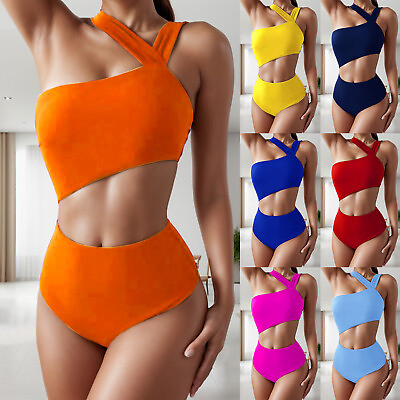 #ad Bikini Swimsuits For Women Plus Size 2 Pieces Loose Fit Stretch Beach Swim Wear $16.19