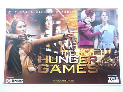 #ad #ad THE HUNGER GAMES JENNIFER LAWRENCE 2012 6pc ENGLISH RARE LOBBY CARD INDIA 18x12 $200.00