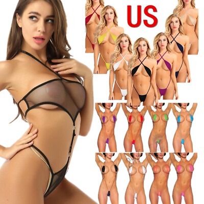 #ad #ad US Women Extreme Mini Lingerie Micro Bikini Thong Swimsuit Lingerie Bathing Suit $7.51