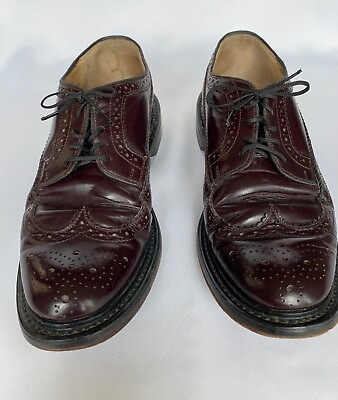 #ad Vtg Sears Wing Tip Men#x27;s 9D 74609 KF 668 leather shoes nostalgic look $13.00