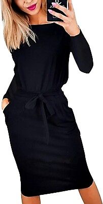 prettygarden 2022 fashion fall dress for women casual long sleeve belted party $30.00