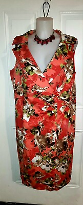 #ad #ad Plus Size Floral Cocktail Party Dress By Le Bos Size 16w $21.00