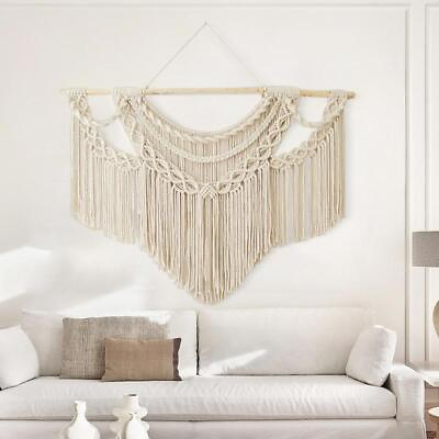 Woven Tassel Wall Hangings Art Tapestry Handmade Boho for Living Room Decor $116.65