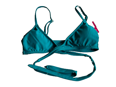 #ad Womens X Small Bikini Top Teal Blue Wrap Swimwear Xhilaration XS 1 $13.79