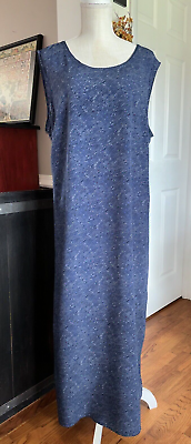 #ad Maggie McNaughton Maxi Dress Plus Size 3x Sleeveless Blue Abstract Pattern $18.88