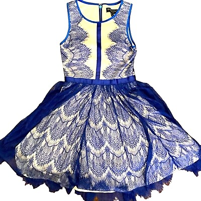#ad #ad Bariano Australia Women#x27;s Designer Blue Lace Tutu Party Cocktail Dress Size 4 $34.99