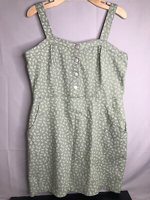 #ad No Boundaries Juniors Mint Green Floral Summer Dress Size XL 15 17 $24.99