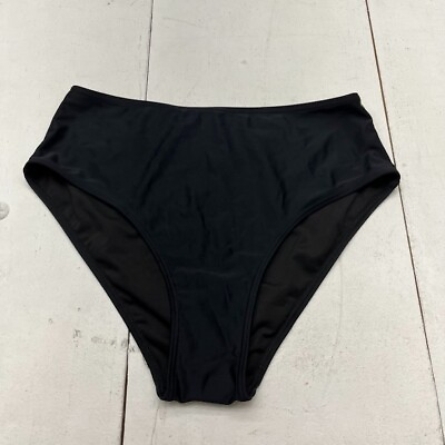 #ad Black High Waisted Bikini Bottoms Women#x27;s Size Large NEW $12.00