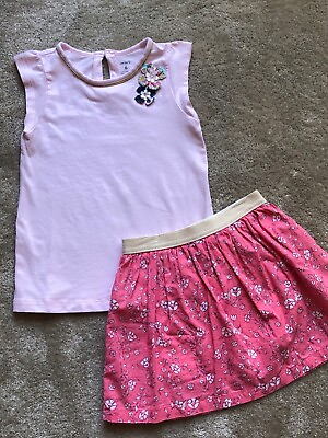 #ad Girls Floral Print Skirt With Matching Top From Carter#x27;s Size 5 6 $3.99