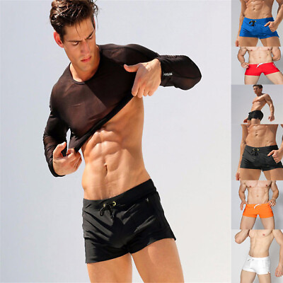 #ad #ad Swimming Trunks Men#x27;s Swimwear Swimsuit Sexy Swim Briefs Beach Shorts Surf Wear@ $11.78
