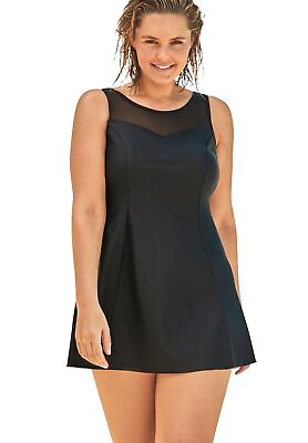 #ad Swimsuits for All Women#x27;s Plus Size Mesh High Neck Swimdress $43.83