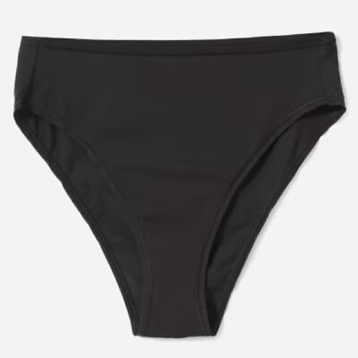 #ad Everlane The Cotton High Rise Bikini Women’s Black Panties Size Medium NWT $12.99