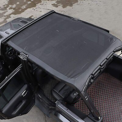 Roof Sunshade Mesh Shade Blocks UV Wind Noise Bikini for Jeep Wrangler 18 22 JL $78.99