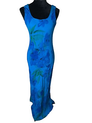 #ad Jessica Howard Blue Floral Maxi Dress Size 8 $9.60