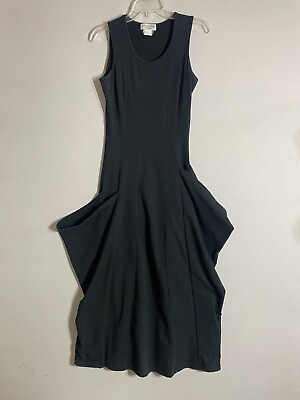 #ad Ivan Grundahl Dress Women S Black Maxi Tank A Line Pockets Lagenlook Comfy $99.99