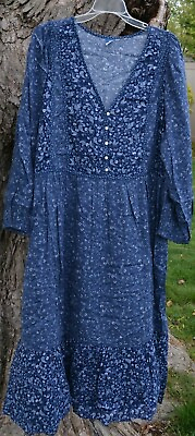 #ad Old Navy women#x27;s Bohemian maxi dress floral paisley all sizes $50.00 price NWT $14.95