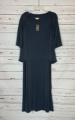 J.Jill Pure Women’s XSP Extra Small Petite Dark Gray Dress NEW With TAGS $129 $33.00