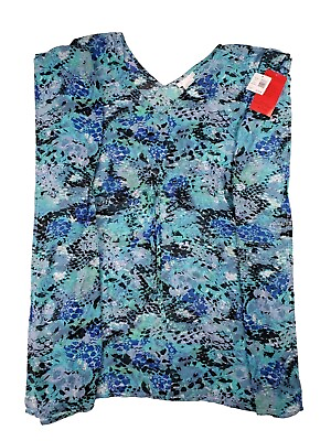 #ad Magicsuit by Miraclesuit Tunic Swimsuit Cover Up Dress Blue One Size New W Tag $54.99