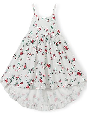 #ad Girls Casual Dresses Little Kids Floral Summer Dress White 9 10 Yrs New $13.00