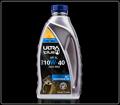 #ad Ultra1Plus 10W 40 Conventional Motorcycle 4T Racing Oil API SL JASO MA2 Quart $33.85
