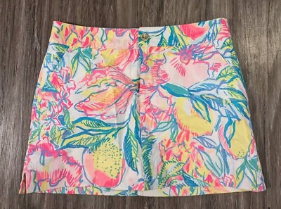 #ad Lilly Pulitzer Fiesta Bamba Nicki Neon Tropical Multi Color Skirt Skirt Size 6 $22.99