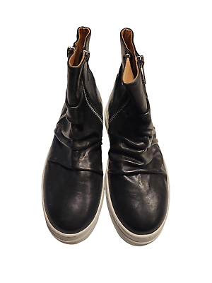 #ad J Slides Size 5 Womens Boots Black Leather Platform Booties NWOB $69.99