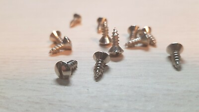 #ad N.12 Screws Chrome MM 3.5x9.5 Headed Countersunk IN Cut for Crafting DIY From $6.07