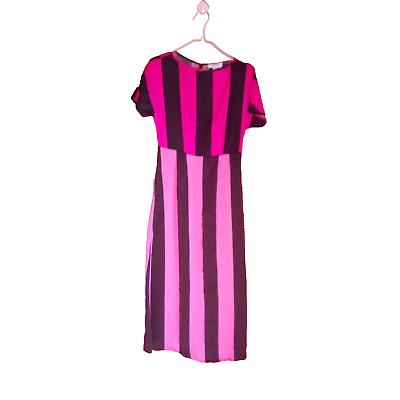#ad christopher john rogers pink black maxi dress size 8 $24.49