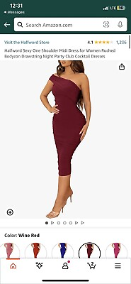 #ad #ad Wine colored Cocktail Dress size Medium $20.00