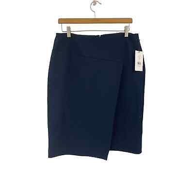 #ad NWT Bailey 44 Lavinia Skirt Asymmetrical Hem Wrap Front Twilight Size 12 $24.00