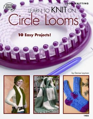 Learn to Knit on Circle Looms Denise Layman Used Very Good $4.72