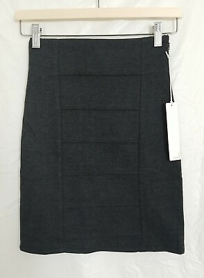 #ad Line amp; Dot Pencil Skirt Size XS Heather Gray Above Knee Zip Up $14.99