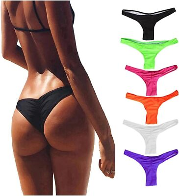 #ad FOCUSSEXY Women#x27;s Hot Summer Brazilian Beachwear Bikini Bottom Thong Swimwear $46.40