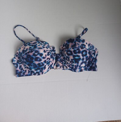 #ad Womens Victoria Secret Bikini Top Large Cheetah Print padded swim $12.00