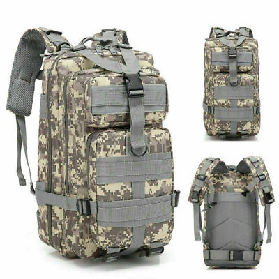 30L Military Tactical Backpack Rucksack Travel Bag for Camping Hiking Outdoor $17.99