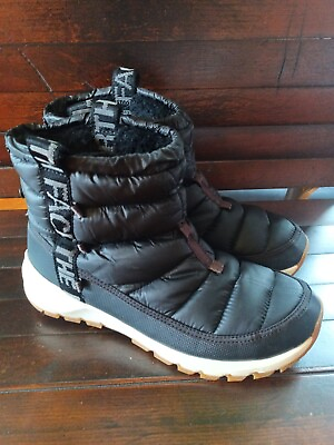 #ad North Face Womens ThermoBall Winter Boots Size 11 Black NF0A4AZGVD6 110 $40.01
