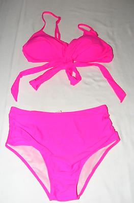 #ad Hot Pink Bikini Girls Youth Size Small Two Piece Bathing Suit Swimsuit $14.95
